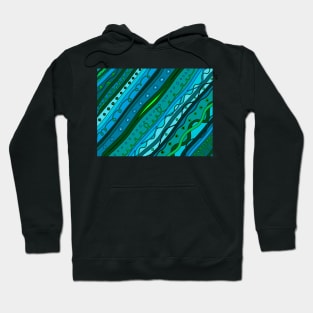 Celebration in Blues and Greens Hoodie